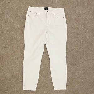 J. Crew High-Rise Skinny White Jeans